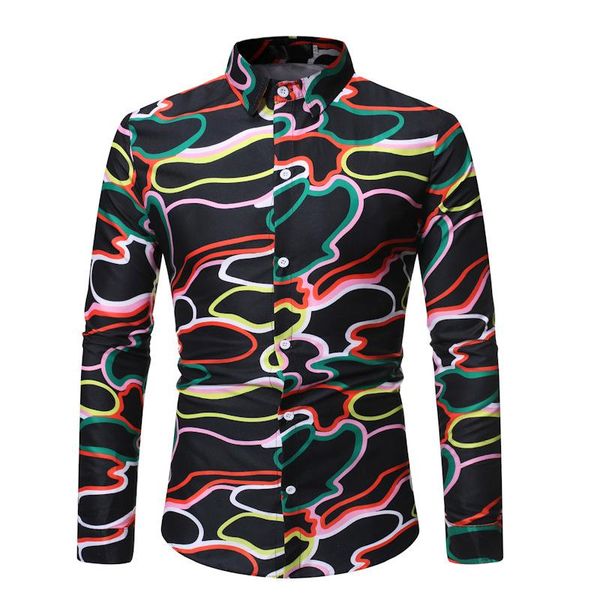men's casual shirts mens fashion clothing trends 2021 shirt color stripe printing lapel autumn style long-sleeved camisas para hombre, White;black
men's casual shirts mens fashion clothing trends 2021 shirt color stripe printing lapel autumn style long-sleeved camisas para hombre, White;black