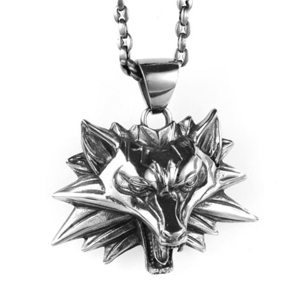 pendant necklaces viking stainless steel wolf head necklace domineering men's large jewelry wholesale, Silver
pendant necklaces viking stainless steel wolf head necklace domineering men's large jewelry wholesale, Silver