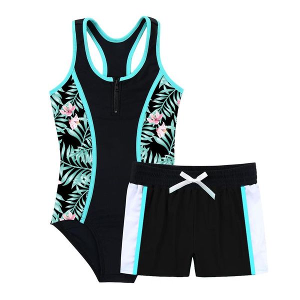 one-pieces kids girls swimming suit swimwear 2021 round neck sleeveless racer back jumpsuit and boyshorts set beach swimsuit bathing, Black
one-pieces kids girls swimming suit swimwear 2021 round neck sleeveless racer back jumpsuit and boyshorts set beach swimsuit bathing, Black