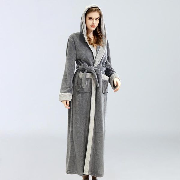 hooded nightgown flannel bathrobe women home wear extended warm pajamas nightdress bath robe peignoir homme kimono femme women's sleepw, Black;red
hooded nightgown flannel bathrobe women home wear extended warm pajamas nightdress bath robe peignoir homme kimono femme women's sleepw, Black;red