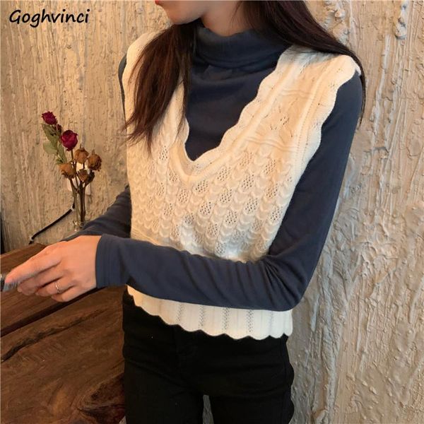 women's vests sweater vest women hollow out sweet girls wave trendy all-match knitted cropped outwear sleeveless chic sweaters womens e, Black;white
women's vests sweater vest women hollow out sweet girls wave trendy all-match knitted cropped outwear sleeveless chic sweaters womens e, Black;white