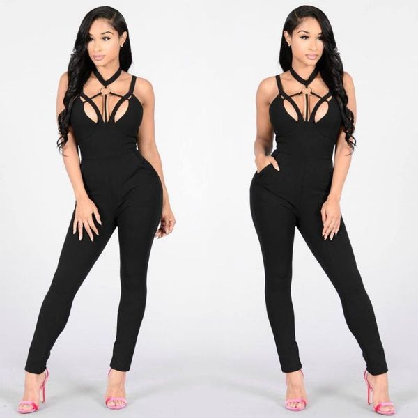 women's jumpsuits & rompers women fashion backless bandage elastic jumpsuit hollow out black sleeveless skinny, Black;white
women's jumpsuits & rompers women fashion backless bandage elastic jumpsuit hollow out black sleeveless skinny, Black;white