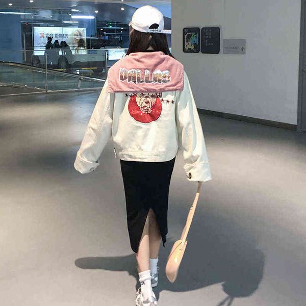 hong kong navy collar white suit versatile denim 6663 p98, Black;brown 
hong kong navy collar white suit versatile denim 6663 p98, Black;brown