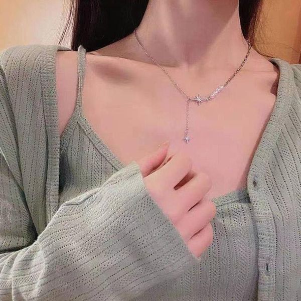 pendant necklaces charm pearl beads asymmetry for women fashion vintage star tassel clavicle chain choker necklace trend jewelry, Silver
pendant necklaces charm pearl beads asymmetry for women fashion vintage star tassel clavicle chain choker necklace trend jewelry, Silver