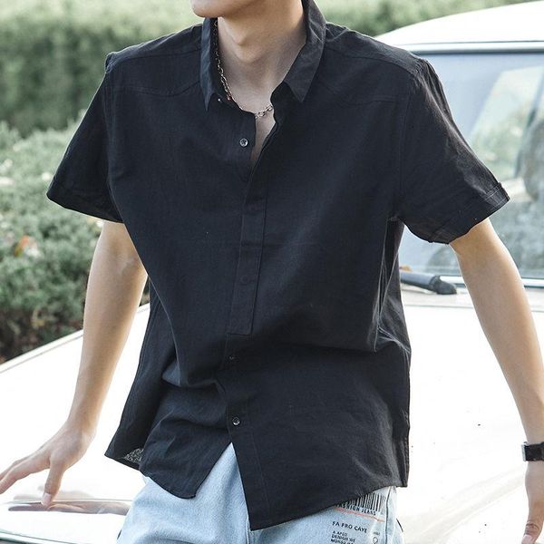 men's casual shirts summer solid color tooling shirt korean fashion loose harajuku streetwear short-sleeved men, White;black
men's casual shirts summer solid color tooling shirt korean fashion loose harajuku streetwear short-sleeved men, White;black