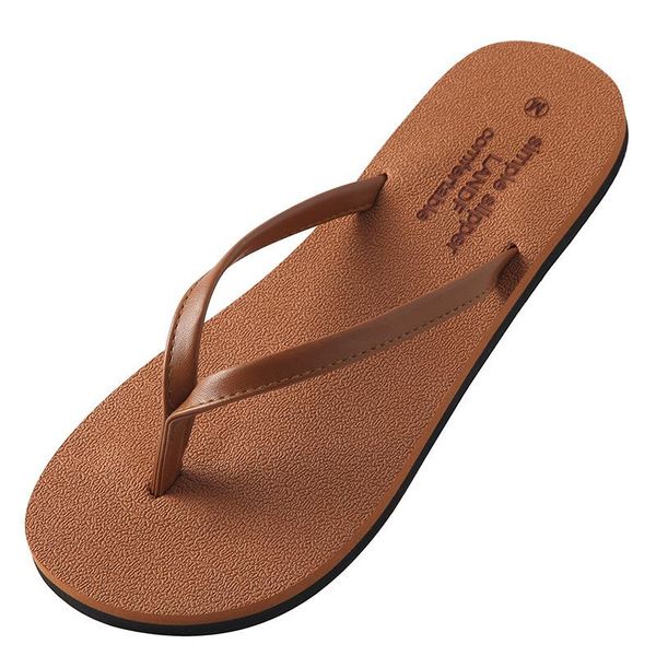 slippers pu leather casual couple flip flops women summer simple fashion non-slip wear-resistant flat solid color beach shoes, Black
slippers pu leather casual couple flip flops women summer simple fashion non-slip wear-resistant flat solid color beach shoes, Black