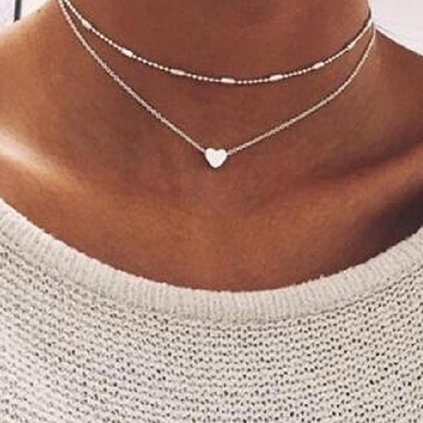 chokers clothing accessories simple fashion small heart double ellipse bead clavicle chain female necklace, Golden;silver
chokers clothing accessories simple fashion small heart double ellipse bead clavicle chain female necklace, Golden;silver