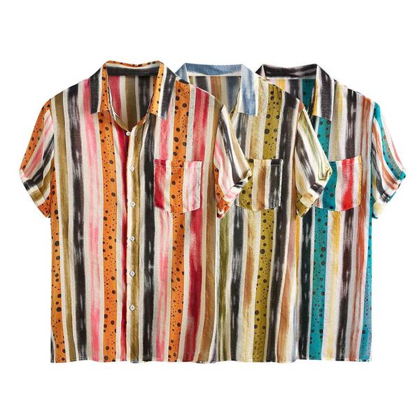 men's casual shirts 2021 summer shirt for men spring/summer vintage blouse fashion striped hawaiian beach camisas de hombre, White;black
men's casual shirts 2021 summer shirt for men spring/summer vintage blouse fashion striped hawaiian beach camisas de hombre, White;black