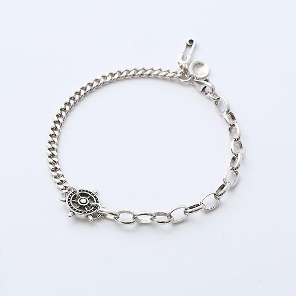 link, chain fashion stainless steel link bracelet men women hiphop rock viking braslet for hombre adjustable rudder pendant braclet, Black
link, chain fashion stainless steel link bracelet men women hiphop rock viking braslet for hombre adjustable rudder pendant braclet, Black