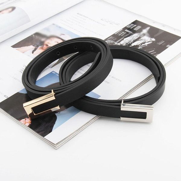 belts luxury metal buckle thin belt classic wild female minimalist straps waistband cummerbund for apparel accessories 2021, Black;brown
belts luxury metal buckle thin belt classic wild female minimalist straps waistband cummerbund for apparel accessories 2021, Black;brown