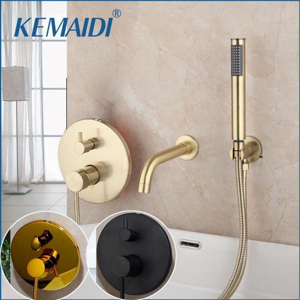 brush golden bathtub mixer matte black 2 functions bathroom faucets shower set plated faucet w/ hand spray sets
brush golden bathtub mixer matte black 2 functions bathroom faucets shower set plated faucet w/ hand spray sets