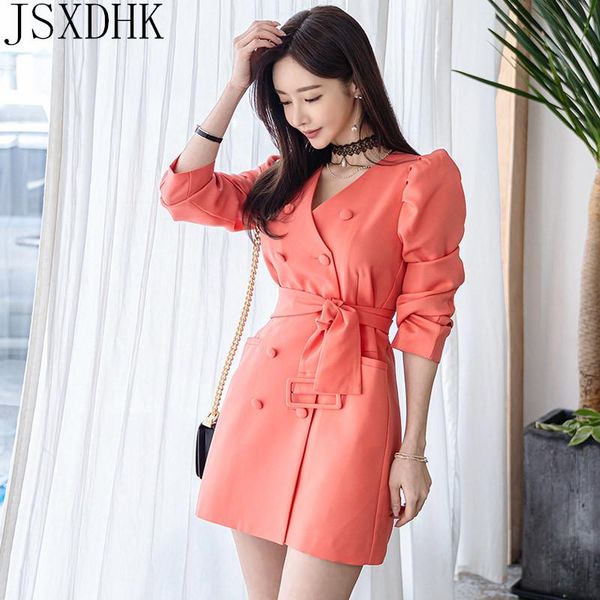 women's wool & blends jsxdhk brand fashion autumn casual double breasted simple classic trench coat with belt chic female windbreaker, Black
women's wool & blends jsxdhk brand fashion autumn casual double breasted simple classic trench coat with belt chic female windbreaker, Black