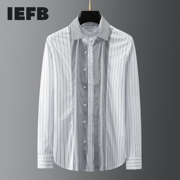 iefb high end luxury business fake double collar decorative stripe splicing men's long sleeve shirt slim fashion blouse 9y5607 210524, White;black
iefb high end luxury business fake double collar decorative stripe splicing men's long sleeve shirt slim fashion blouse 9y5607 210524, White;black
