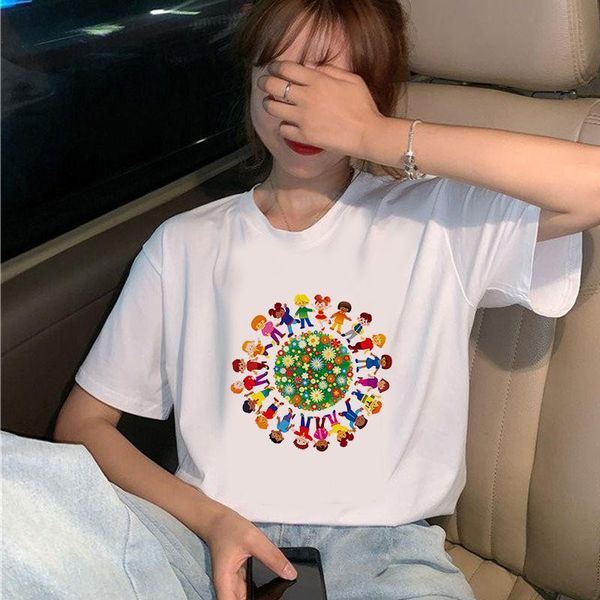 women's t-shirt flowers garland painted regular clothes ladies short sleeve kawaii tees graphic print female wreath t-sh, White
women's t-shirt flowers garland painted regular clothes ladies short sleeve kawaii tees graphic print female wreath t-sh, White