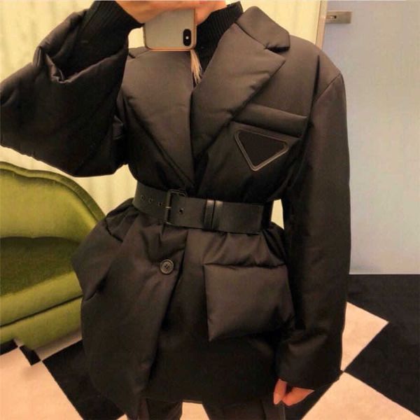 high grade womens down parkas coat with belt long sleeve winter outerwear designer jackets for women, Black
high grade womens down parkas coat with belt long sleeve winter outerwear designer jackets for women, Black