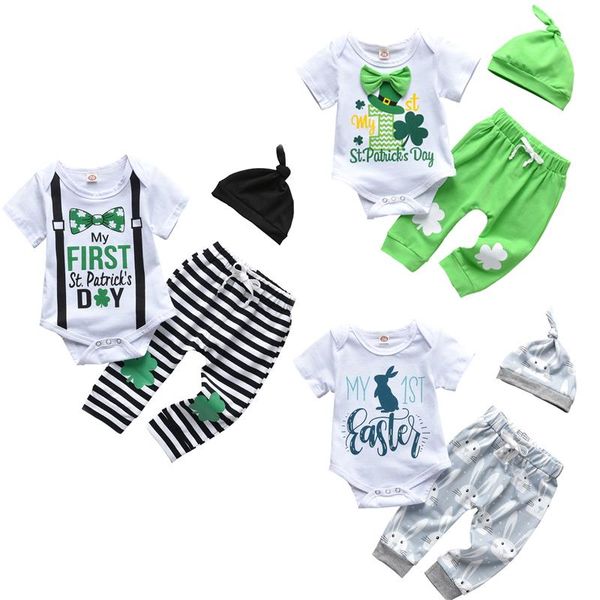clothing sets st. patrick's day baby girls boys clothes 3pcs short sleeve letter/striped romper pants hats, White
clothing sets st. patrick's day baby girls boys clothes 3pcs short sleeve letter/striped romper pants hats, White