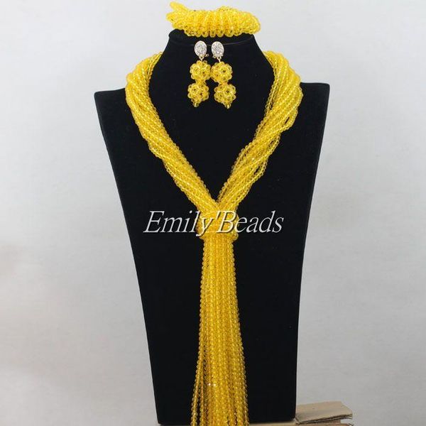 earrings & necklace 2021 fashion nigerian wedding african crystal beads lemon yellow bridal sets wholesale aij194, Silver
earrings & necklace 2021 fashion nigerian wedding african crystal beads lemon yellow bridal sets wholesale aij194, Silver