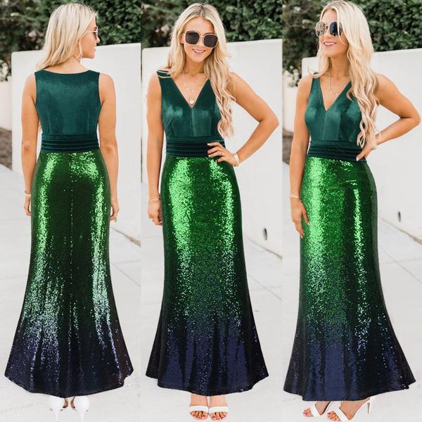 casual dresses sequined maxi party dress 2021 summer sleeveless patchwork elegant bodycon v neck long for women, Black;gray
casual dresses sequined maxi party dress 2021 summer sleeveless patchwork elegant bodycon v neck long for women, Black;gray