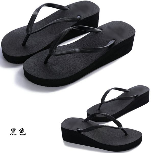 summer fashion flip flops women's sandals slope heel beach shoes clip foot sandals korean, Black
summer fashion flip flops women's sandals slope heel beach shoes clip foot sandals korean, Black