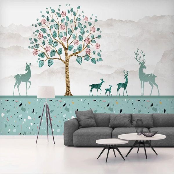 wallpapers seamless wallpaper green small fresh rich tree elk background wall painting
wallpapers seamless wallpaper green small fresh rich tree elk background wall painting