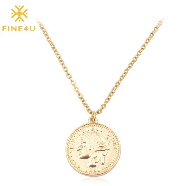 pendant necklaces fine4u n195 queen portrait coin for women alloy chain necklace 2021 jewelry, Silver
pendant necklaces fine4u n195 queen portrait coin for women alloy chain necklace 2021 jewelry, Silver