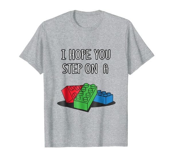 toy brick shirt i hope you step on a building block tee, White;black