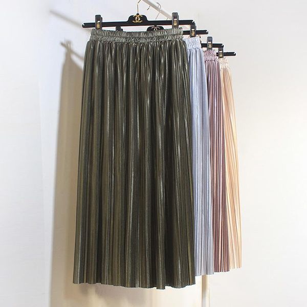 skirts daily apparel female 2021 spring simple fashion casual autumn metallic shiny solid pleated midi skirt for women, Black
skirts daily apparel female 2021 spring simple fashion casual autumn metallic shiny solid pleated midi skirt for women, Black