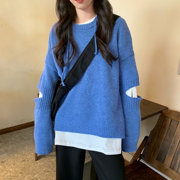 3 colors 2021 autumn winter hood women pullovers and sweaters preppy style hollow out sleeve warm female knitted sweater (c9315), White;black
3 colors 2021 autumn winter hood women pullovers and sweaters preppy style hollow out sleeve warm female knitted sweater (c9315), White;black