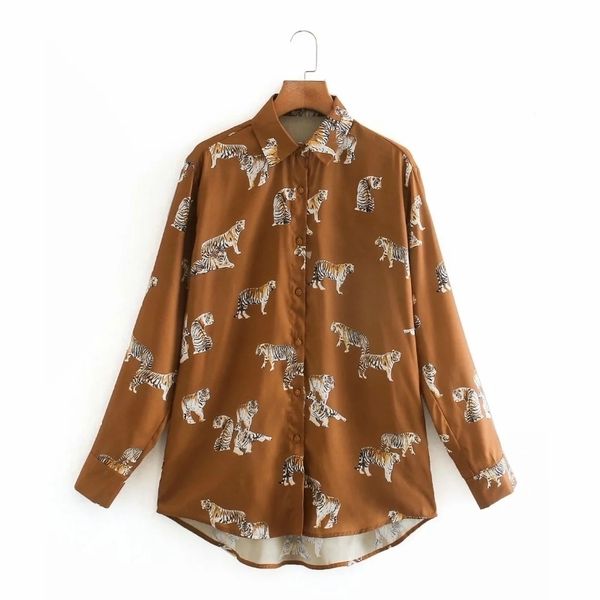 women tiger print long sleeve shirts femme turn-down collar blouse casual lady loose smock blusas s7875 210317, White
women tiger print long sleeve shirts femme turn-down collar blouse casual lady loose smock blusas s7875 210317, White