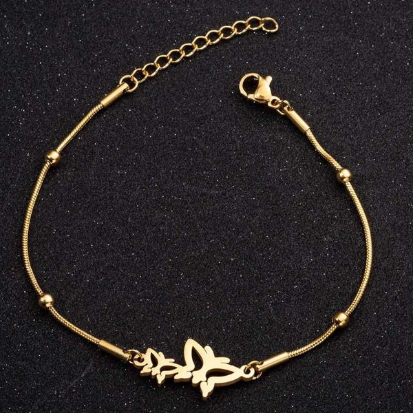 link, chain beads bracelets women stainless steel butterfly bracelet simple charm insect gold for woman accessories wholesale, Black
link, chain beads bracelets women stainless steel butterfly bracelet simple charm insect gold for woman accessories wholesale, Black