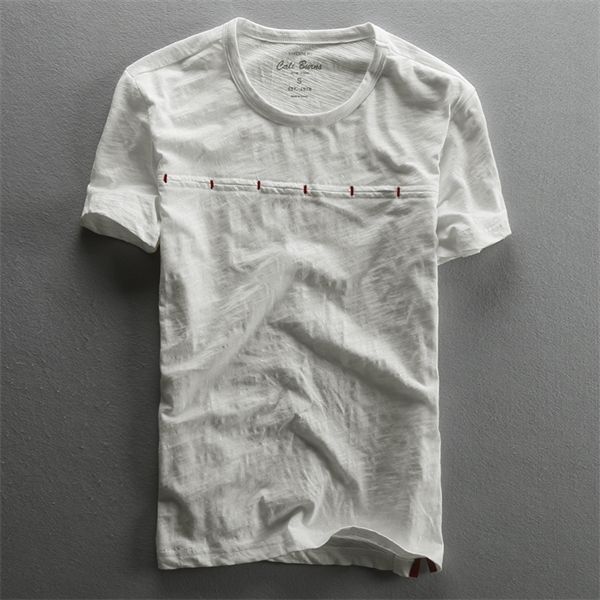 men summer fashion brand china style vintage solid color bamboo cotton stitching shortsleeve t-shirt male casual thin tee tshirt y0323, White;black
men summer fashion brand china style vintage solid color bamboo cotton stitching shortsleeve t-shirt male casual thin tee tshirt y0323, White;black