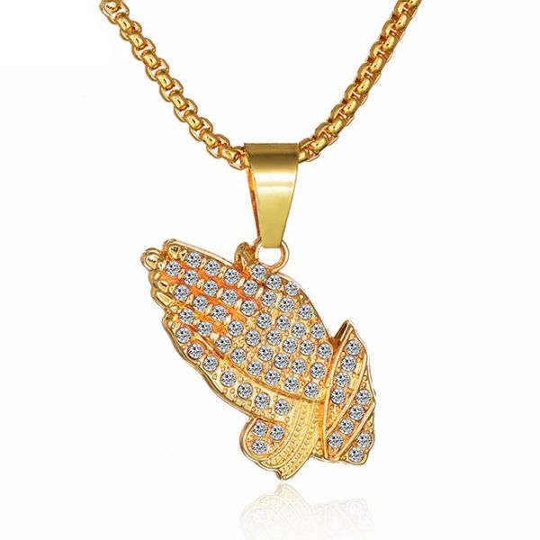 pendant necklaces hiphop full rhinestone hand shape necklace women men gold color jesus prayer religion jewelry, Silver
pendant necklaces hiphop full rhinestone hand shape necklace women men gold color jesus prayer religion jewelry, Silver