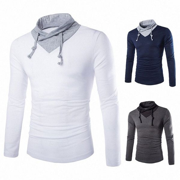 spring and autumn new style simple men's fashion splicing collar sling design casual all-match long-sleeved t-shirt 87py#, White;black
spring and autumn new style simple men's fashion splicing collar sling design casual all-match long-sleeved t-shirt 87py#, White;black