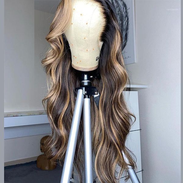 brazilian long highlight body wavy wig t part lace front human for black women with baby hair wigs adjustable strap1, Black;brown
brazilian long highlight body wavy wig t part lace front human for black women with baby hair wigs adjustable strap1, Black;brown