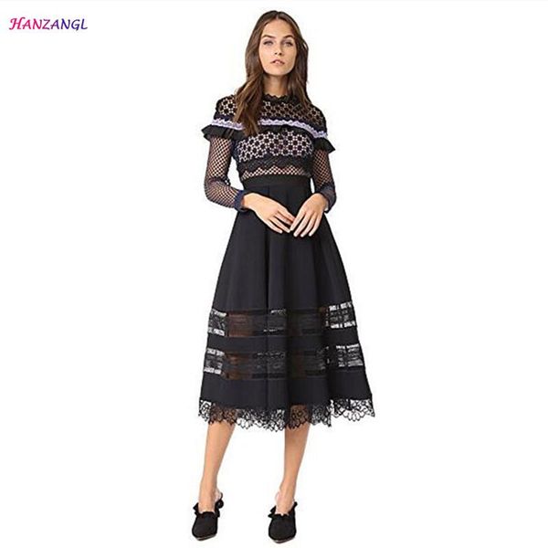 casual dresses hanzangl arrive spring autumn long sleeve women dress hollow lace, Black;gray
casual dresses hanzangl arrive spring autumn long sleeve women dress hollow lace, Black;gray