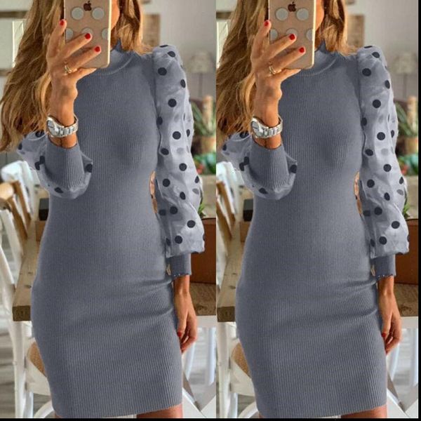 knitted bodycon winter womens dresses warm sweater polka dot puff sleeve long jumper pencil, Black;gray
knitted bodycon winter womens dresses warm sweater polka dot puff sleeve long jumper pencil, Black;gray