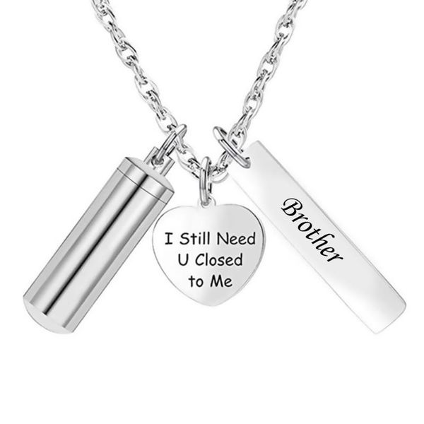 pendant necklaces custom stainless steel cremation jewelry cylinder memorial keepsake urn for ashes with heart, Silver
pendant necklaces custom stainless steel cremation jewelry cylinder memorial keepsake urn for ashes with heart, Silver