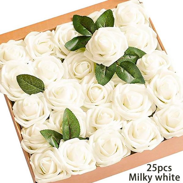 decorative flowers & wreaths 25pcs faux e rose fake bulk with stem craft diy wedding bouquets bride home decor
decorative flowers & wreaths 25pcs faux e rose fake bulk with stem craft diy wedding bouquets bride home decor