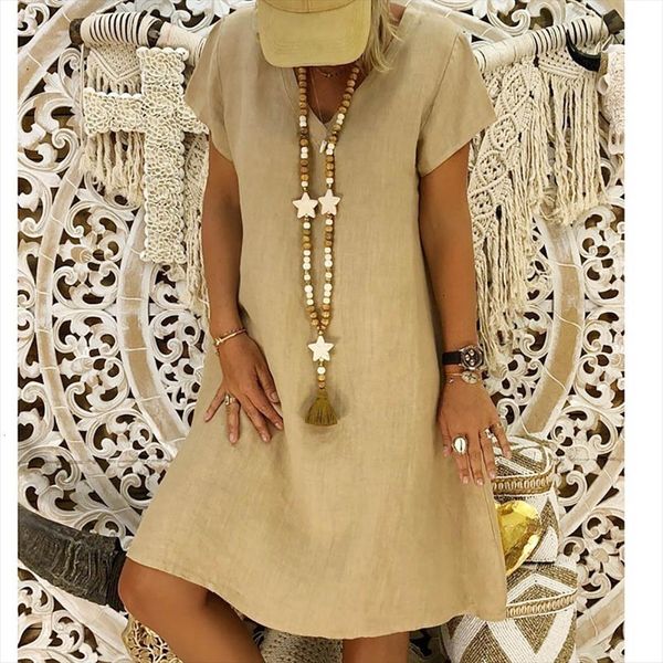 style t shirt cotton womens dresses summer casual plus size loose linen feminino vestido 40, Black;gray
style t shirt cotton womens dresses summer casual plus size loose linen feminino vestido 40, Black;gray