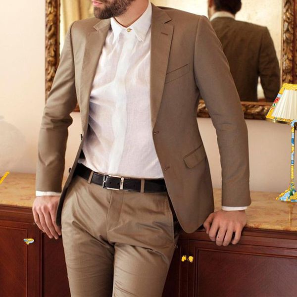 men's suits & blazers clothing fashion gentleman brown suit for wedding dress beach party (jacket+vest male+pants), White;black
men's suits & blazers clothing fashion gentleman brown suit for wedding dress beach party (jacket+vest male+pants), White;black