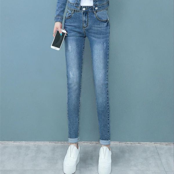 women's jeans 2021 spring and autumn office lady plus size cotton stretch high waist female women girls brand pencil clothes, Blue
women's jeans 2021 spring and autumn office lady plus size cotton stretch high waist female women girls brand pencil clothes, Blue