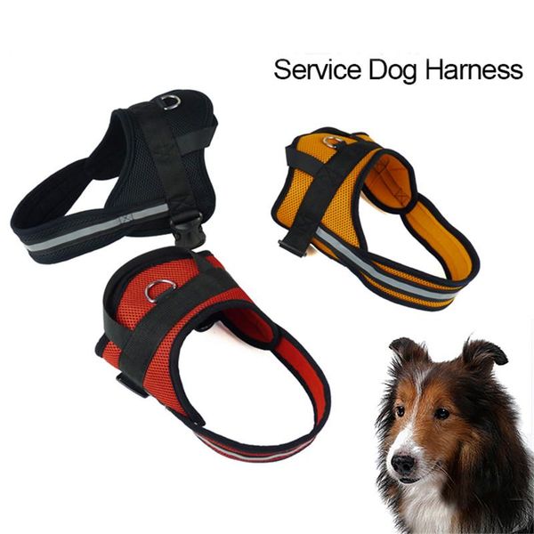 dog collars & leashes reflective professional servicedog harness vest nylon mesh cloth pet products for medium large animals husky golden re
dog collars & leashes reflective professional servicedog harness vest nylon mesh cloth pet products for medium large animals husky golden re