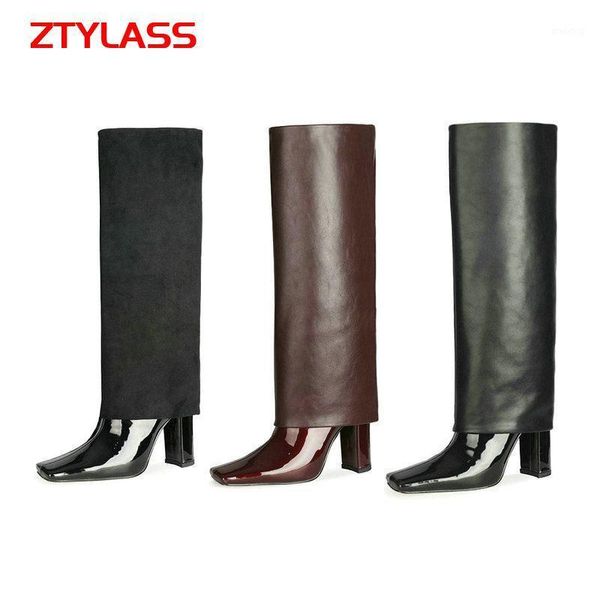 boots patent leather women knee high fashion splicing square toe long autumn winter thick heel shoes woman, Black
boots patent leather women knee high fashion splicing square toe long autumn winter thick heel shoes woman, Black