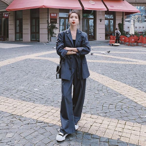 women's two piece pants two-piece suit coat spring and autumn collection waist high slim fashion temperament office real po, White
women's two piece pants two-piece suit coat spring and autumn collection waist high slim fashion temperament office real po, White