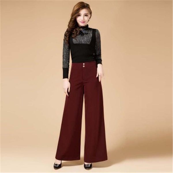 women's pants & capris spring and autumn ladies wide leg black full length loose high waist calca fashion pantalon femme trousers cj037, Black;white
women's pants & capris spring and autumn ladies wide leg black full length loose high waist calca fashion pantalon femme trousers cj037, Black;white
