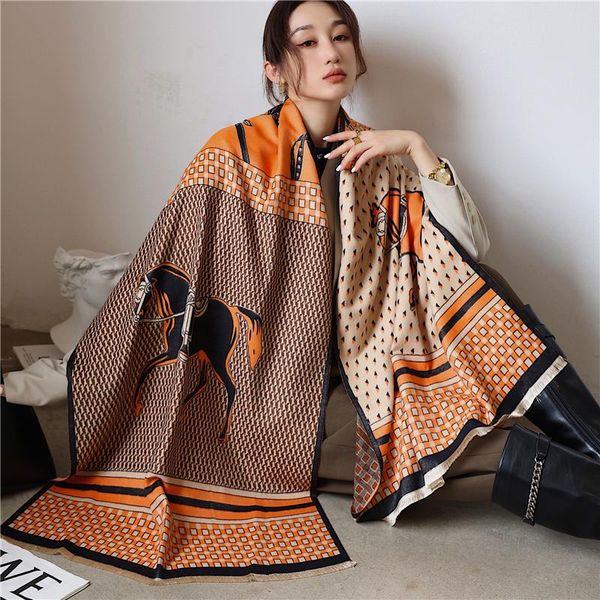 scarves fashion winter scarf women cashmere warm pashmina foulard lady luxury horse thick soft bufanda shawls wraps 2021, Blue;gray
scarves fashion winter scarf women cashmere warm pashmina foulard lady luxury horse thick soft bufanda shawls wraps 2021, Blue;gray