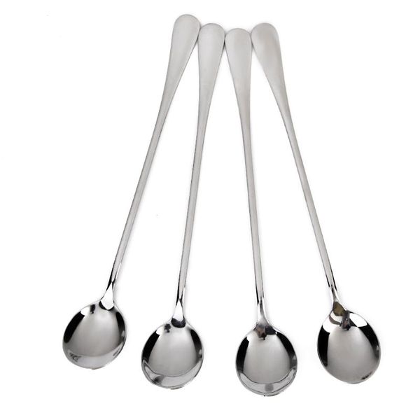 pack of 4 long handle stainless steel kitchen spoons for honey ice cream soup tableware party utensils dining tool flatware sets
pack of 4 long handle stainless steel kitchen spoons for honey ice cream soup tableware party utensils dining tool flatware sets