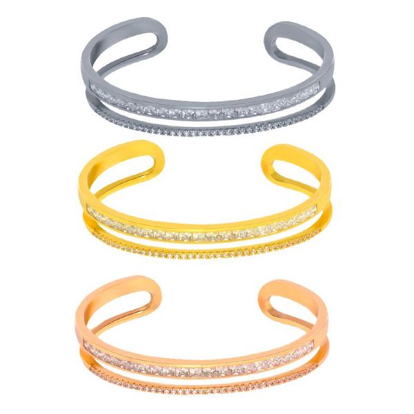 bangle bangles for women couple 2 row crystal stones jewellery light yellow gold color turkish jewelry, Black
bangle bangles for women couple 2 row crystal stones jewellery light yellow gold color turkish jewelry, Black