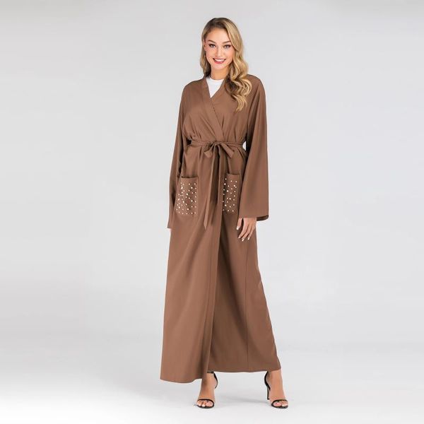 ethnic clothing muslim woman's dress fashion middle east islamic abaya duabi pearl pocket robe cardigan belt donsignet, Red
ethnic clothing muslim woman's dress fashion middle east islamic abaya duabi pearl pocket robe cardigan belt donsignet, Red