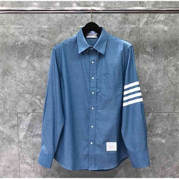 shirt fashion tb thom brand shirts men blue long sleeve casual shirt slim turn down collar oxford solid men's clothing, White;black
shirt fashion tb thom brand shirts men blue long sleeve casual shirt slim turn down collar oxford solid men's clothing, White;black